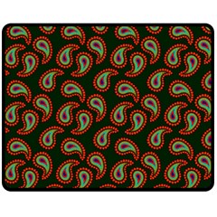 Pattern Abstract Paisley Swirls Double Sided Fleece Blanket (medium)  by Sapixe