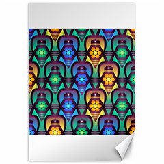 Pattern Background Bright Blue Canvas 24  X 36  by Sapixe