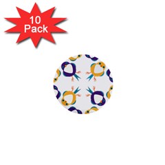 Pattern Circular Birds 1  Mini Buttons (10 pack) 