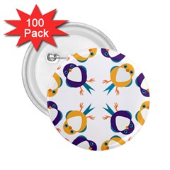 Pattern Circular Birds 2.25  Buttons (100 pack) 