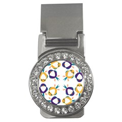 Pattern Circular Birds Money Clips (CZ) 