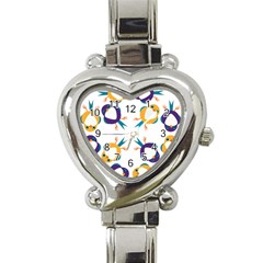 Pattern Circular Birds Heart Italian Charm Watch