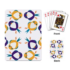 Pattern Circular Birds Playing Card