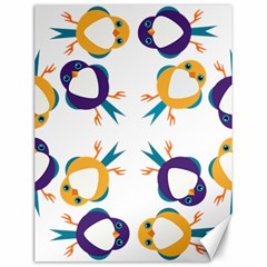 Pattern Circular Birds Canvas 12  x 16  