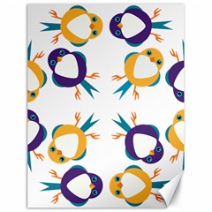 Pattern Circular Birds Canvas 18  x 24  