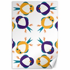 Pattern Circular Birds Canvas 20  x 30  