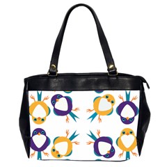 Pattern Circular Birds Office Handbags (2 Sides) 