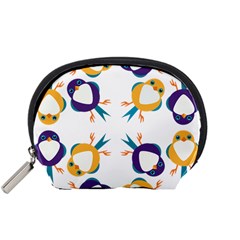 Pattern Circular Birds Accessory Pouches (Small) 