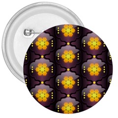 Pattern Background Yellow Bright 3  Buttons by Sapixe