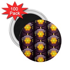 Pattern Background Yellow Bright 2 25  Magnets (100 Pack)  by Sapixe