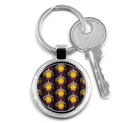 Pattern Background Yellow Bright Key Chains (round)  by Sapixe