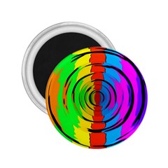 Pattern Colorful Glass Distortion 2.25  Magnets