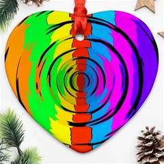 Pattern Colorful Glass Distortion Ornament (Heart)