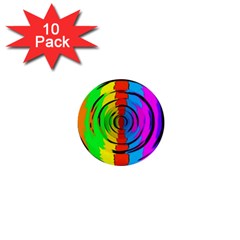 Pattern Colorful Glass Distortion 1  Mini Buttons (10 Pack)  by Sapixe