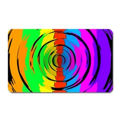 Pattern Colorful Glass Distortion Magnet (rectangular) by Sapixe