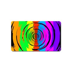 Pattern Colorful Glass Distortion Magnet (name Card) by Sapixe