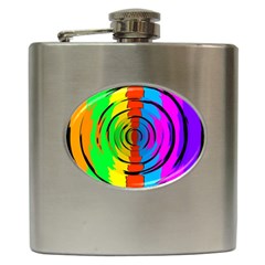 Pattern Colorful Glass Distortion Hip Flask (6 Oz) by Sapixe