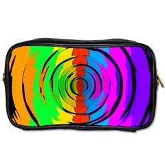 Pattern Colorful Glass Distortion Toiletries Bags 2-Side