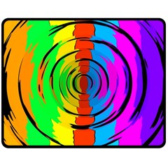 Pattern Colorful Glass Distortion Double Sided Fleece Blanket (Medium) 