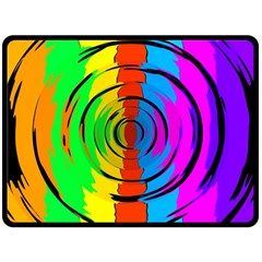 Pattern Colorful Glass Distortion Double Sided Fleece Blanket (Large) 