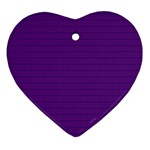 Pattern Violet Purple Background Heart Ornament (Two Sides) Back