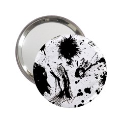 Pattern Color Painting Dab Black 2 25  Handbag Mirrors by Sapixe