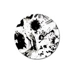 Pattern Color Painting Dab Black Magnet 3  (Round) Front