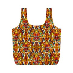 Artwork By Patrick-aztec-1 Full Print Recycle Bags (m)  by ArtworkByPatrick