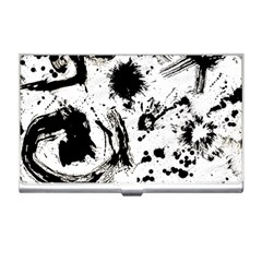 Pattern Color Painting Dab Black Business Card Holders by Sapixe