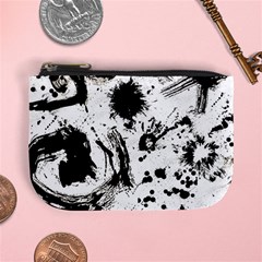 Pattern Color Painting Dab Black Mini Coin Purses by Sapixe