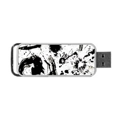 Pattern Color Painting Dab Black Portable Usb Flash (two Sides) by Sapixe