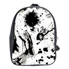 Pattern Color Painting Dab Black School Bag (xl) by Sapixe