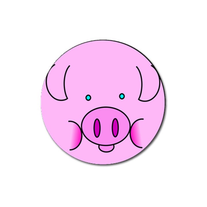 Pink Pig Christmas Xmas Stuffed Animal Magnet 3  (Round)