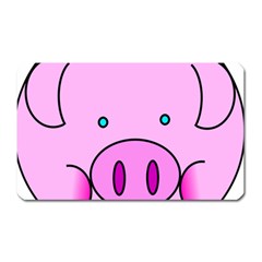 Pink Pig Christmas Xmas Stuffed Animal Magnet (rectangular) by Sapixe