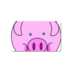 Pink Pig Christmas Xmas Stuffed Animal Magnet (name Card) by Sapixe