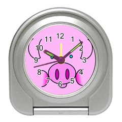 Pink Pig Christmas Xmas Stuffed Animal Travel Alarm Clocks