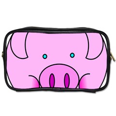 Pink Pig Christmas Xmas Stuffed Animal Toiletries Bags by Sapixe