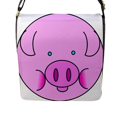 Pink Pig Christmas Xmas Stuffed Animal Flap Messenger Bag (l)  by Sapixe