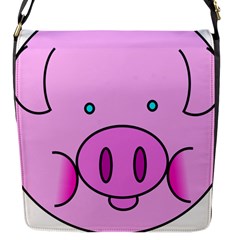 Pink Pig Christmas Xmas Stuffed Animal Flap Messenger Bag (s) by Sapixe