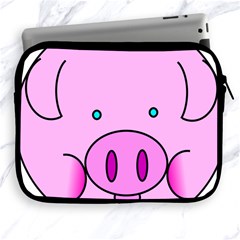 Pink Pig Christmas Xmas Stuffed Animal Apple Ipad 2/3/4 Zipper Cases by Sapixe