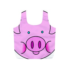 Pink Pig Christmas Xmas Stuffed Animal Full Print Recycle Bags (s)  by Sapixe