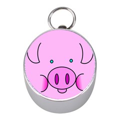 Pink Pig Christmas Xmas Stuffed Animal Mini Silver Compasses by Sapixe