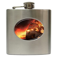 Pirate Ship Caribbean Hip Flask (6 Oz) by Sapixe