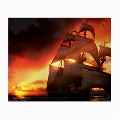 Pirate Ship Caribbean Small Glasses Cloth by Sapixe