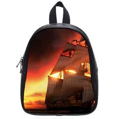 Pirate Ship Caribbean School Bag (small) by Sapixe