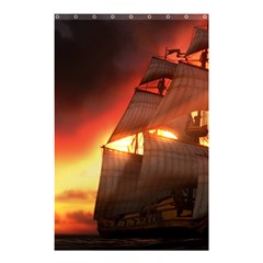 Pirate Ship Caribbean Shower Curtain 48  X 72  (small)  by Sapixe