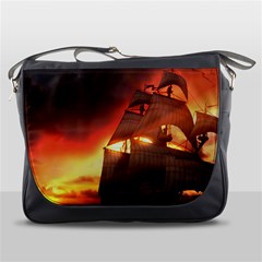 Pirate Ship Caribbean Messenger Bags by Sapixe