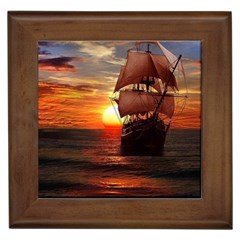 Pirate Ship Framed Tiles by Sapixe