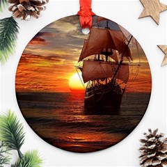 Pirate Ship Ornament (Round)