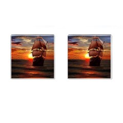 Pirate Ship Cufflinks (square) by Sapixe